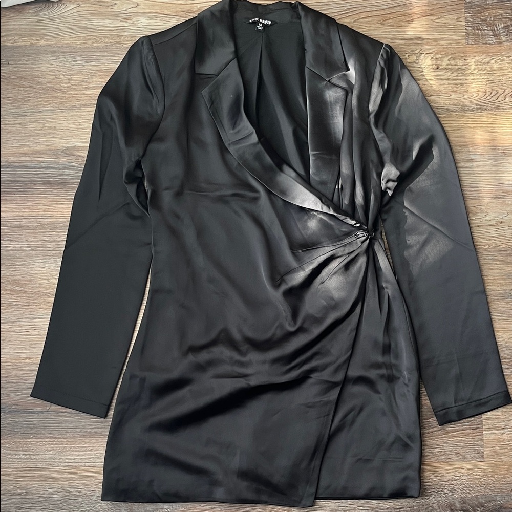 Steve Madden Black Satin Women's Blazer